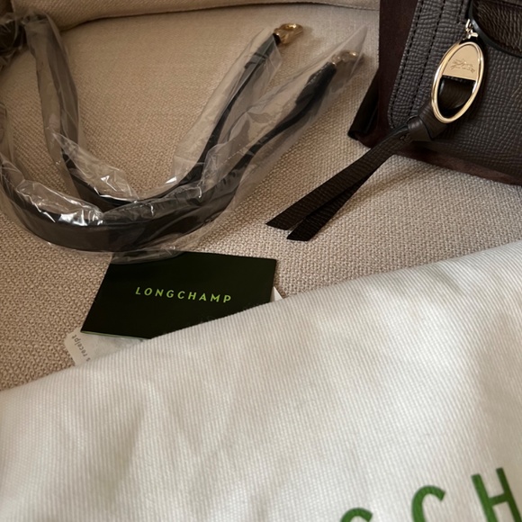 LONGCHAMP MAILBOX CHOCOLATE LEATHER & SUEDE - Picture 4 of 13